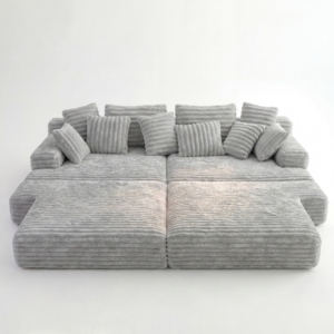 EU High Density Memory Foam Boneless Bed Set in Box Vacuum Compressed Square Corduroy Fabric Hotel Use Living Room Furniture - Product Image 4