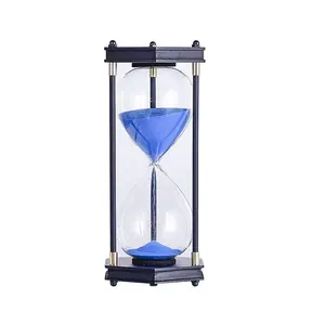 Hexagonal Wooden Frame Hourglass Sand Timer 30 Minutes Creative Hourglass Ornament Home Decoration