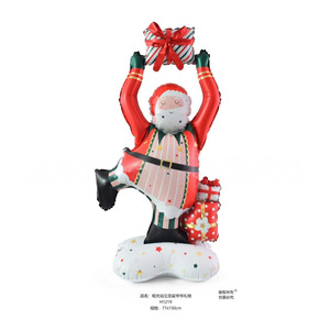 Nuevo Globo de Aluminio Inflable de Santa Claus para Decoración de Fiestas Navideñas, Venta al por Mayor, Globo Inflable de Película de Aluminio Duradero - Product Image 3