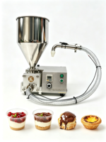 Machine à garnir les pâtisseries et desserts : croissants, donuts, tartes à la crème, confitures, chocolats, éclairs, cupcakes, muffins, biscuits