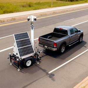 Mobile Solar CCTV Trailer with 360&deg; Rotation PTZ Camera Easy Installation Wireless Monitoring for Construction Security - Product Image 2