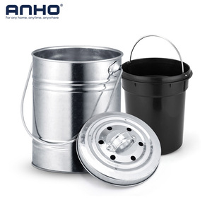 Indoor Mini Table Bin Kitchen Compost Bin Stainless Steel Compost Small Bin With Filter