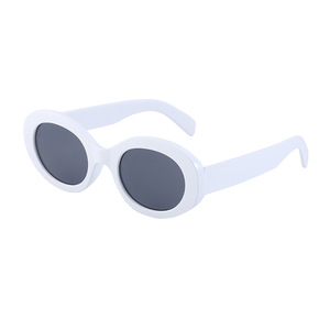 Gafas de sol con montura redonda a la moda para mujer, protección UV400, lentes de PC, montura negra C3 Jelly Powder C5 Black Tea C7 Blue - Product Image 2