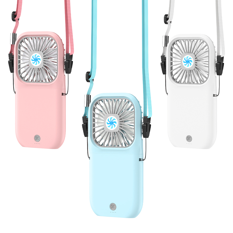 2 в 1, портативное зарядное устройство 3000 мАч, быстрая зарядка со складными мини-вентиляторами