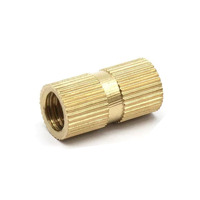 ZC ZC-2766 M8 Brass Heat Set Screw Fastener Inserts with Customized Service and Partially Threaded for 3D Printing