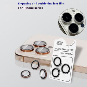 Protector de lente de cámara Flash Diamond templado para iPhone 17Air 13 15 16 Pro Max 16 Plus 14 Pro 15 Pro película protectora de vidrio - Product Image 5