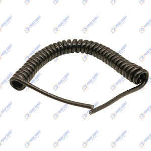 <span class=keywords><strong>Gaine</strong></span> en PU 4x2x24AWG CAT 6 câble spiralé en <span class=keywords><strong>spirale</strong></span> réseau câble à ressort bouclé pour la surveillance du réseau intérieur et extérieur - Product Image 1