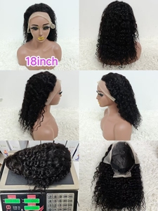 Promotion Letsfly 41,3$ Perruques Lace Frontal Water Wave 18 pouces 13x4 100% Cheveux Humains 180% Densité 9A Cheveux Naturels Vente en Gros 180 grammes - Product Image 4