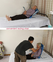 Patient personnes âgées lit dossier support loisirs sol extérieur pelouse plage chaise inclinable étudiant dortoir fenêtre fauteuil