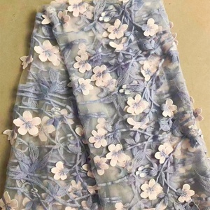 Ropa para niños Tela de encaje de gasa Swiss Affninty Alta calidad Personalizado 3D Bordado Malla Encaje 100% Poliéster Sostenible - Product Image 6