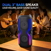SING-E ZQS-3218 Enceinte Stéréo Portable Professionnelle RGB avec Microphone pour Fêtes, KTV, DJ, Karaoké