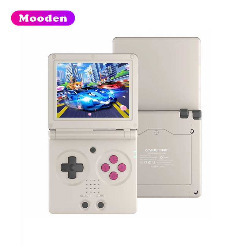 J Anbernic RG35XXSP Flip Handheld Game Console - 3.5 Inch