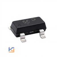 Diode Schottky BAT54C SOT-23 à montage en surface, redresseur de petit signal à commutation rapide, puce de diode CMS, originale en stock