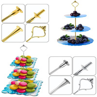 Kit Moule en Silicone à Trois Niveaux pour Sous-Verres, Présentoir à Gâteaux et Desserts, Résine Époxy DIY