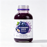 Étiquettes personnalisées Haoxuan pour bouteilles de jus de myrtille, autocollantes, imperméables, imprimées, pour boissons, impression d'étiquettes de qualité supérieure