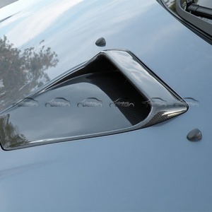 Couvre-prise d'air du capot avant en fibre de carbone 2008-2009, noir carbone, finition époxy haute brillance pour Mitsubishi Lancer EVO X 10ème génération - Product Image 2