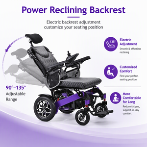 <span class=keywords><strong>Fauteuil</strong></span> <span class=keywords><strong>roulant</strong></span> électrique inclinable en alliage d'aluminium pliable, nouveau modèle, fourni par l'usine, pour personnes handicapées - Product Image 3