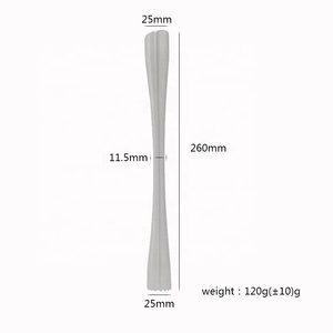 Bacchetta per Mescolare Cocktail in Acciaio Inox, Frantumatore di Ghiaccio, Bastoncino per Limone, Design Moderno, Muddler per Matrimoni, Lunghezza 195mm/260mm - Product Image 6