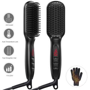 Nuevo Estilizador de Barba <span class=keywords><strong>para</strong></span> Hombre, <span class=keywords><strong>Cepillo</strong></span> <span class=keywords><strong>Alisador</strong></span> de Cabello PTC Multifuncional <span class=keywords><strong>para</strong></span> Cabello Lacio y <span class=keywords><strong>Rizado</strong></span> - Product Image 4