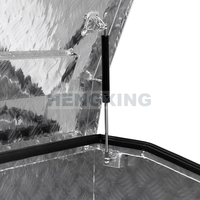 Rangement extérieur élégant et discret en aluminium pour benne de camion |   Finition noire avec revêtement en poudre |   Remorques utilitaires à essieux croisés verrouillables pour camping-cars |