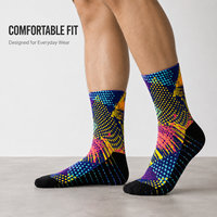 Chaussettes mi-mollet sportives personnalisées OEM pour adultes – Polyester/Nylon/Coton/Bambou/Laine, sans couture, respirantes, séchage rapide