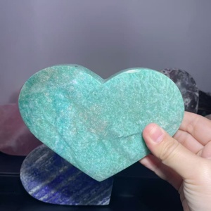 Venta al por Mayor de Piedras de Cristal Naturales Mixtas, Corazón Grande de <span class=keywords><strong>Amatista</strong></span> <span class=keywords><strong>y</strong></span> Cuarzo Rosa, para Decoración del Hogar - Product Image 5