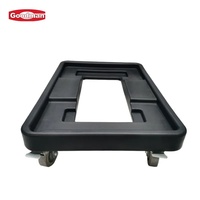 Troli Pengantar Makanan Goodman Commercial Kitchen Heavy-Duty Plastik PP Transparan/Hitam Kapasitas 4.29L 71x53x23cm untuk Katering
