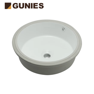 Lavabo da Incasso in Ceramica Avorio Gunies con Design Moderno, Facile da Pulire e Superficie Liscia - Product Image 5