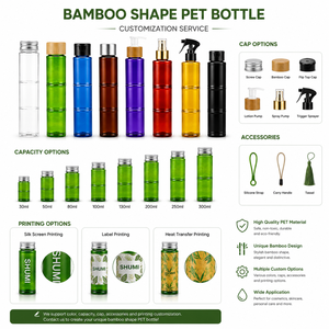 Bottiglia Monouso in PET a Forma di Bambù Verde <span class=keywords><strong>da</strong></span> 300/500ml per Confezionamento di Tè al Latte, <span class=keywords><strong>Tisane</strong></span> e Bevande Fredde - Product Image 6