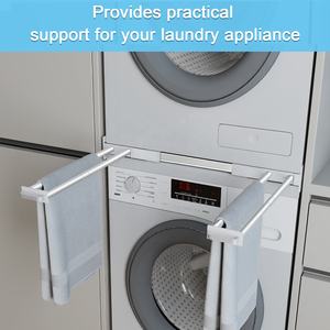 Kit de Apilamiento para Lavandería con Estante Extraíble para Lavadora o Secadora, Electrodoméstico Seguro y que Ahorra Espacio - Product Image 4