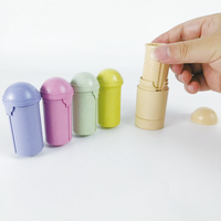 Récipient en plastique torsadé de matériau de paille de blé rechargeable de 30ml bouteille baril intérieur contenants de bâton déodorant