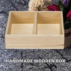 Caja de Almacenamiento Rectangular de Madera con Doble Compartimento, Adecuada para Guardar Diversos Artículos Pequeños en Hogares y Hoteles - Product Image 5