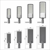 Réverbère électrique étanche à courant alternatif SMD corps de lampe en aluminium à puce LED 50W-200W réverbère carré de paysage d'autoroute de route