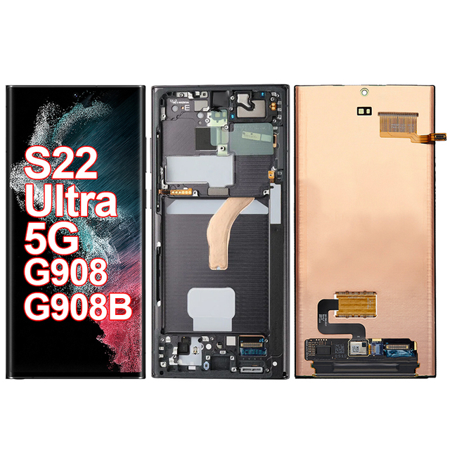 6.8 Inch Original OLED TFT Super AMOLED Replacement Digital Touch Screen S22 Ultra LCD Display for Samsung Galaxy S908B