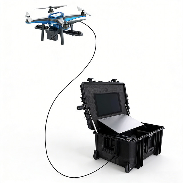 G7LV Portable Tethered UAV System Lighting Video Broadcasting All-in-One IP67 Protection 50m Flight Height for Emergency Rescue