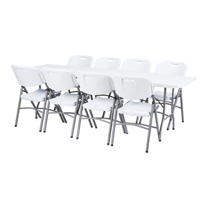 <span class=keywords><strong>Mesa</strong></span> de buffet <span class=keywords><strong>plegable</strong></span> de 8 pies, 8 ', 244cm, <span class=keywords><strong>mesa</strong></span> de cerveza Pong, balcón de plástico, <span class=keywords><strong>mesa</strong></span> <span class=keywords><strong>plegable</strong></span> <span class=keywords><strong>para</strong></span> fiesta de boda - Product Image 4