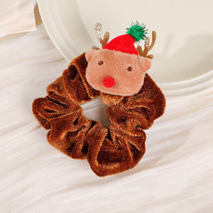 Cây Giáng sinh đàn hồi Santa Claus satin tóc quan hệ & ponytail chủ sở hữu cho phụ nữ cô gái-đảng sử dụng - Product Image 4