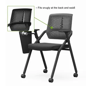 ZITAI New Stackable Mesh Flip Conference Chair Back Ergonomic Office Chair Mesh Training Chair For Office