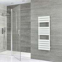 Sèche-serviettes chauffant à l'eau en métal chromé blanc ou noir, radiateur chauffe-serviettes à eau