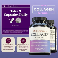 Supplément de capsule de collagène avec de la vitamine C, capsules de collagène