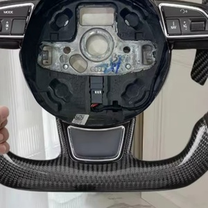 Volant de voiture pour <span class=keywords><strong>Audi</strong></span> RS5 A3 A4 A5 A6 C8 A3 8P A8 <span class=keywords><strong>RS6</strong></span> Volant de voiture en daim en fibre de carbone Accessoires de voiture - Product Image 5