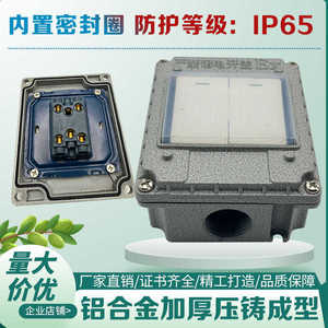 Interruptor de Pared 220V 10A Metálico de Una Vía y Dos Polos para Uso Industrial en Fábrica, Montaje en Superficie o Empotrado Tipo 86 - Product Image 5