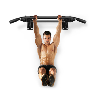 調節可能なスチール製ブラックホームジム懸垂バー、ドア枠用ホームエクササイズフィットネス機器、95x95x30cm - Product Image 1