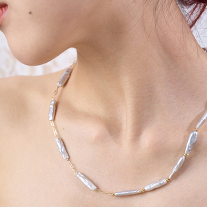 Nouveau Niche Design S925 Collier En Argent Sterling Cassé Argent Baroque Perle Pendentif Collier Perle Naturelle 925 Collier En Argent - Product Image 1