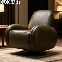 Fauteuil inclinable pivotant à 360 degrés pour salon, fauteuil inclinable manuel avec dossier surdimensionné