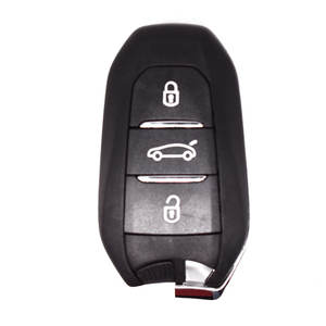 プジョー用の3つのボタン433MHz ASK4Aトランスポンダーチップを備えたオリジナルのキーレスリモートカースマートキー - Product Image 1