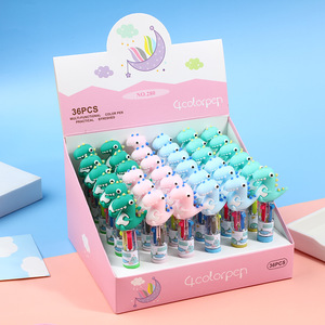 ปากกาลูกลื่น<span class=keywords><strong>การ์ตูน</strong></span> 4 สี ปากกาสีสันสดใส ปากกาเน้นข้อความสำหรับจดบันทึก สมุดโน้ต <span class=keywords><strong>Netflix</strong></span> ปากกาลูกลื่น ของขวัญ - Product Image 2