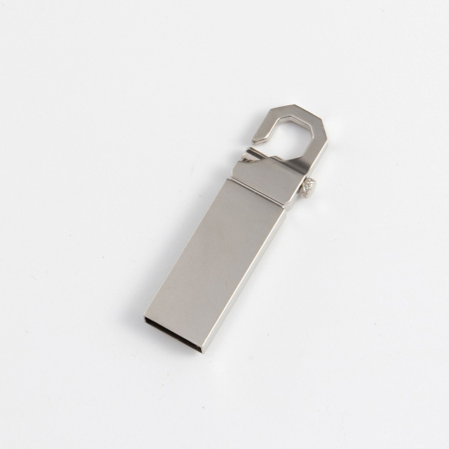 Factory Wholesale Large Capacity 64Gb USB Flash Drive Custom Logo Keychain Car-Mounted Buckle Metal New Mobile Phone Gift