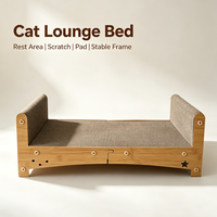 Lit-griffoir minimaliste pour chat, simple et polyvalent, avec fonction de griffoir et de coussin de repos