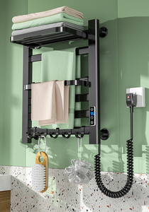 Mới niêm yết khách sạn phòng tắm treo tường màu đen heaterd giá hiện đại Máy Sấy Điện nước nóng đường sắt khăn ấm hơn - Product Image 3